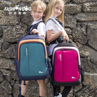 时尚狗狗书包小学生儿童3至6年级男女童新款减负护脊轻便双肩背包