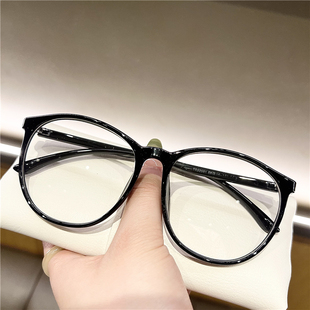 TR90新款复古近视眼镜框架男女同款全框大框圆框眼镜框防蓝光平镜