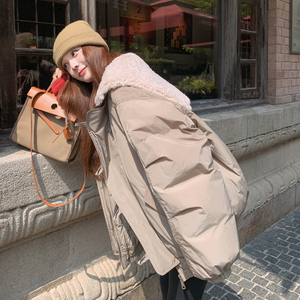 新品羊羔毛拼接羽绒服 D2563 P355 K498图片