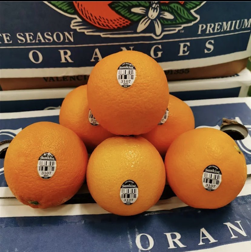 美国新奇士甜橙5斤大果黑标sunkist橙子脐橙柳橙新鲜水果黄橙