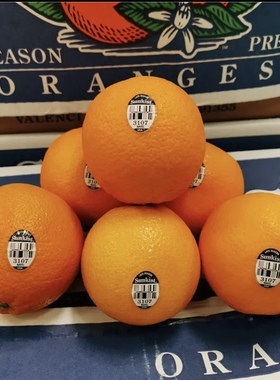 美国新奇士甜橙5斤大果黑标Sunkist橙子脐橙柳橙新鲜水果黄橙