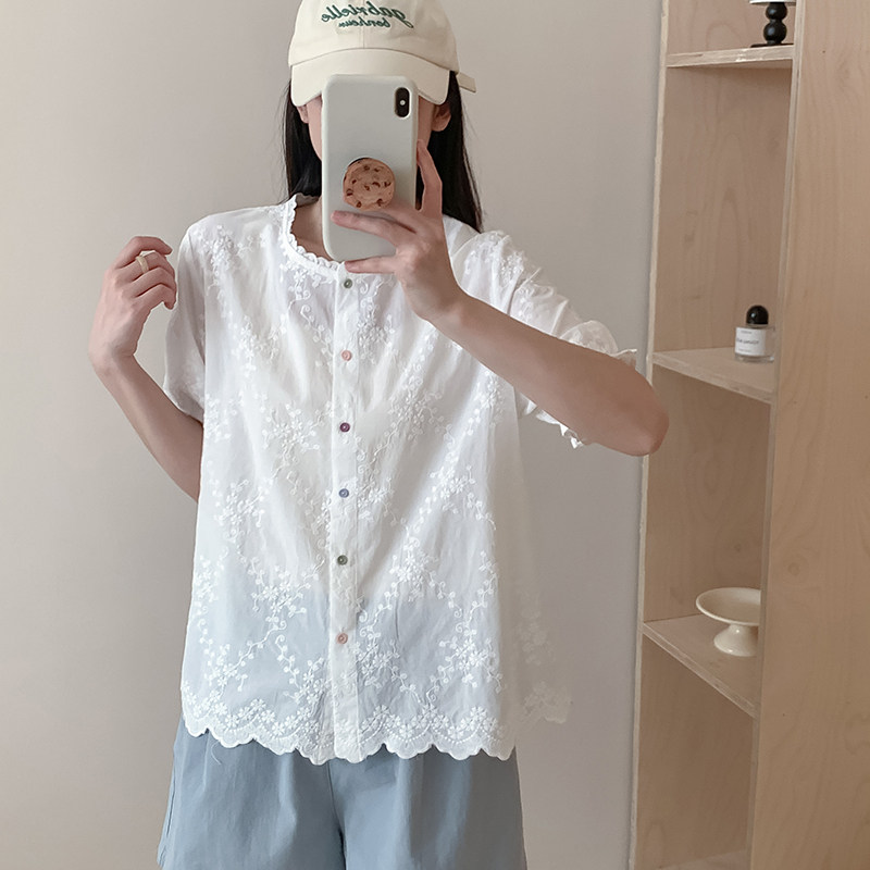 2025夏装新款森系文艺复古衬衫
