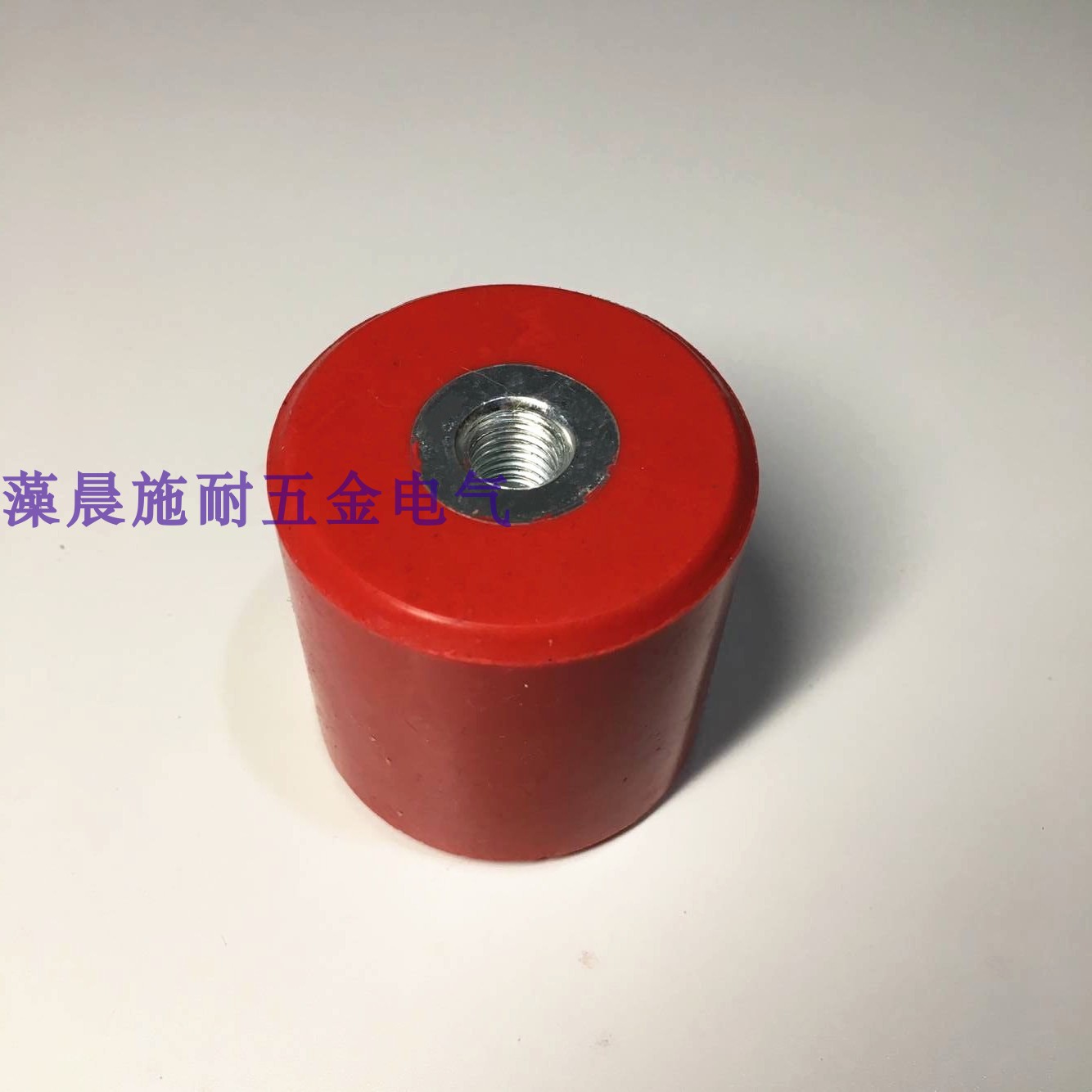 MNS高强度绝缘子 60x80绝缘子螺丝孔M12红色圆柱形配电柜绝缘支柱