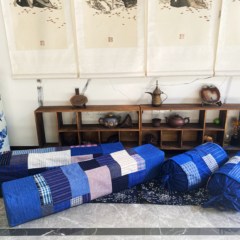 手织老布拼布丹凤珍珠棉上海蒲团