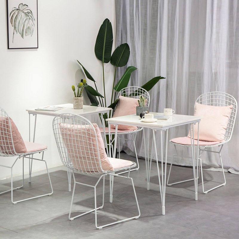 北欧简约饮品店大理石休闲桌椅 咖啡甜品店时尚甜品桌餐厅小方桌|ruв категории жилой мебели, комплект мебели, ресторан комплект мебели, обеденный стол + стул - от Buy2taobao.com для оказания профессиональной услуги покупки агента Taobao