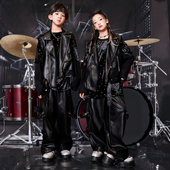 儿童架子鼓演出服男女童痞帅街舞表演服套装 少儿嘻哈风hiphop服装