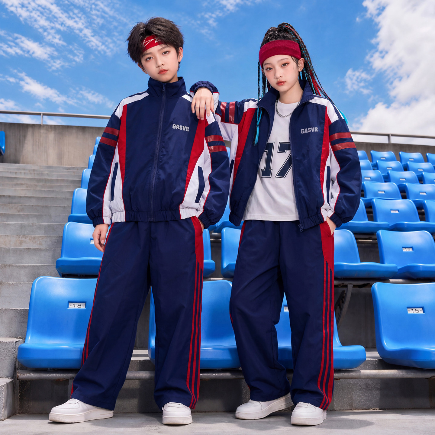 男女秋季运动会套装班服新款酷帅街舞爵士舞服儿童街舞嘻哈hiphop