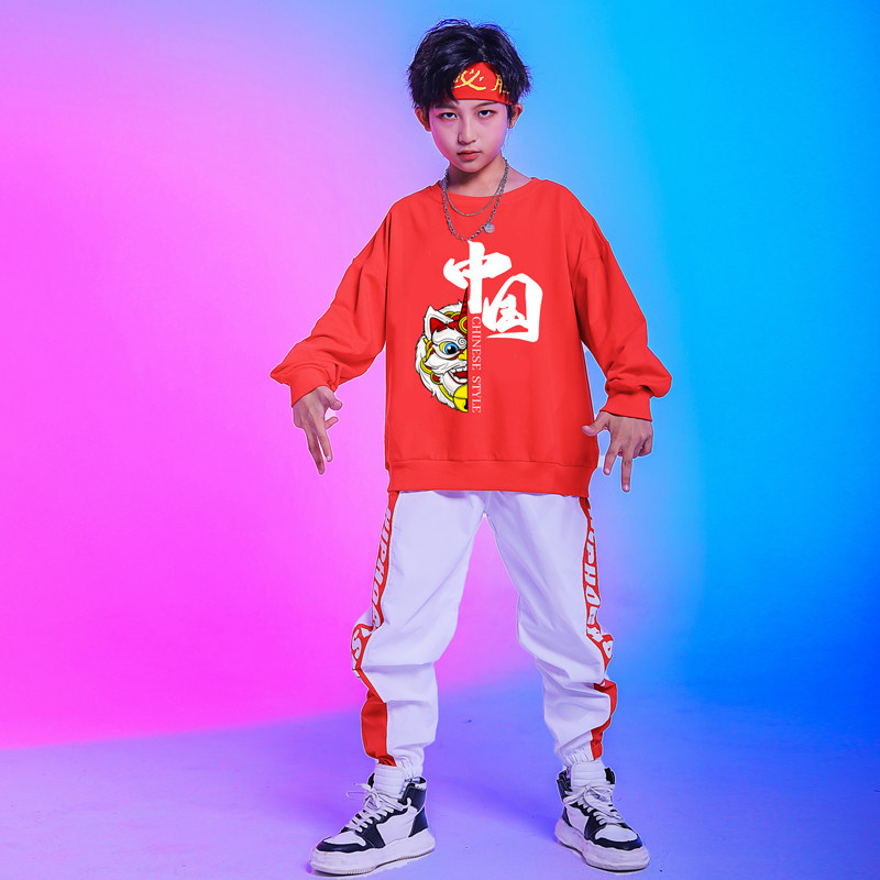儿童嘻哈套装街舞潮流嘻哈装男童儿童演出服