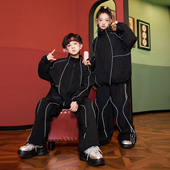 儿童演出服少儿街舞hiphop嘻哈舞蹈服装 小学生外套潮酷帅运动套装