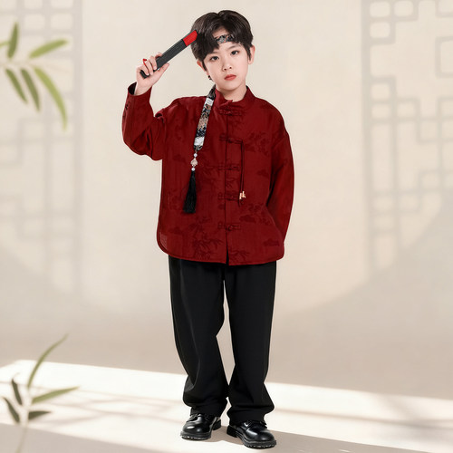 男童汉服新中式套装国风表演服