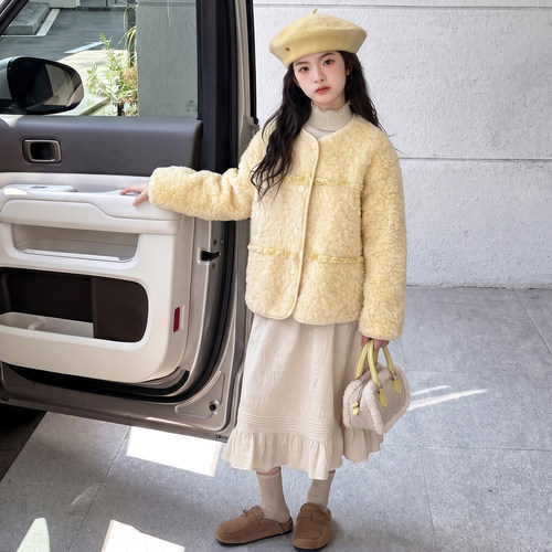 女大童装秋冬季加厚小香风外套潮