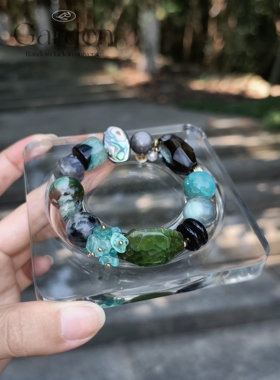 山海寻踪｜一物一拍730天然玛瑙水晶文玩手串女生手串礼物
