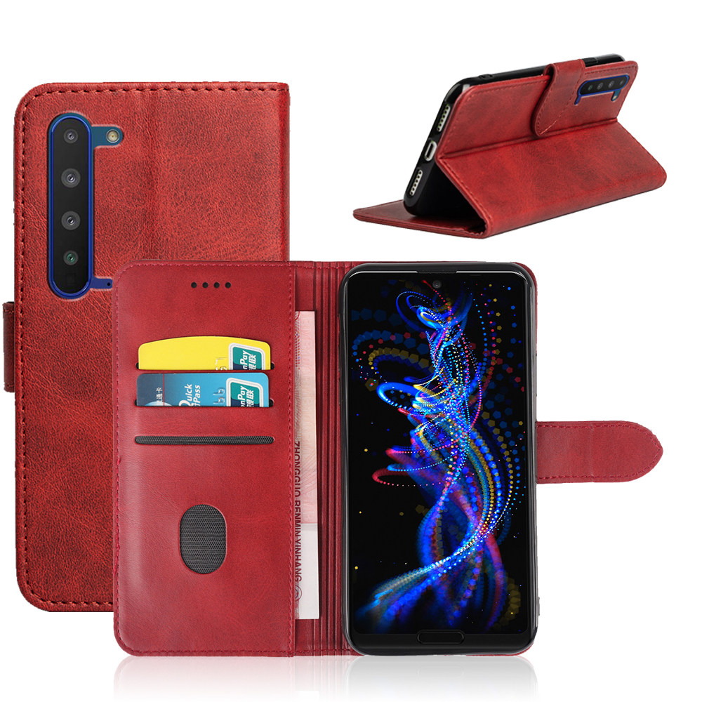 适用于夏普 sharp aquos r5g/v/zero 2/r2 compact小牛皮前扣皮套