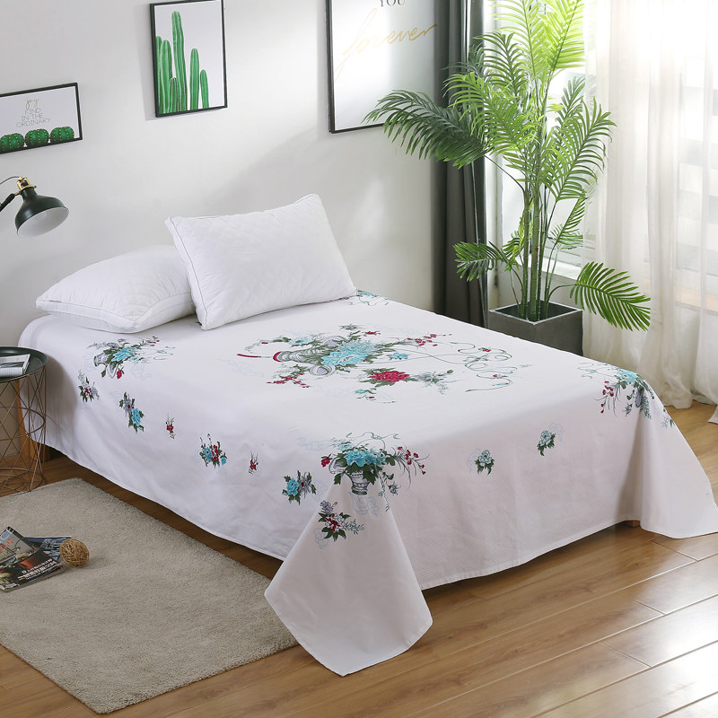 民光床单单件纯棉老式印花老款上海丝光棉全棉老粗布国民被单怀旧