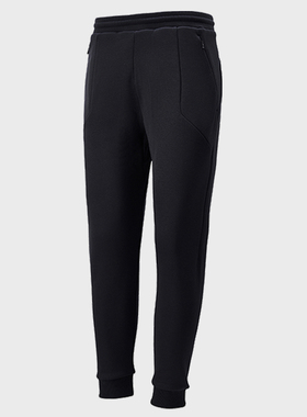 名朗格针织棉绒一体加绒保暖裤黑色休闲运动长裤男女款冬B1254/55