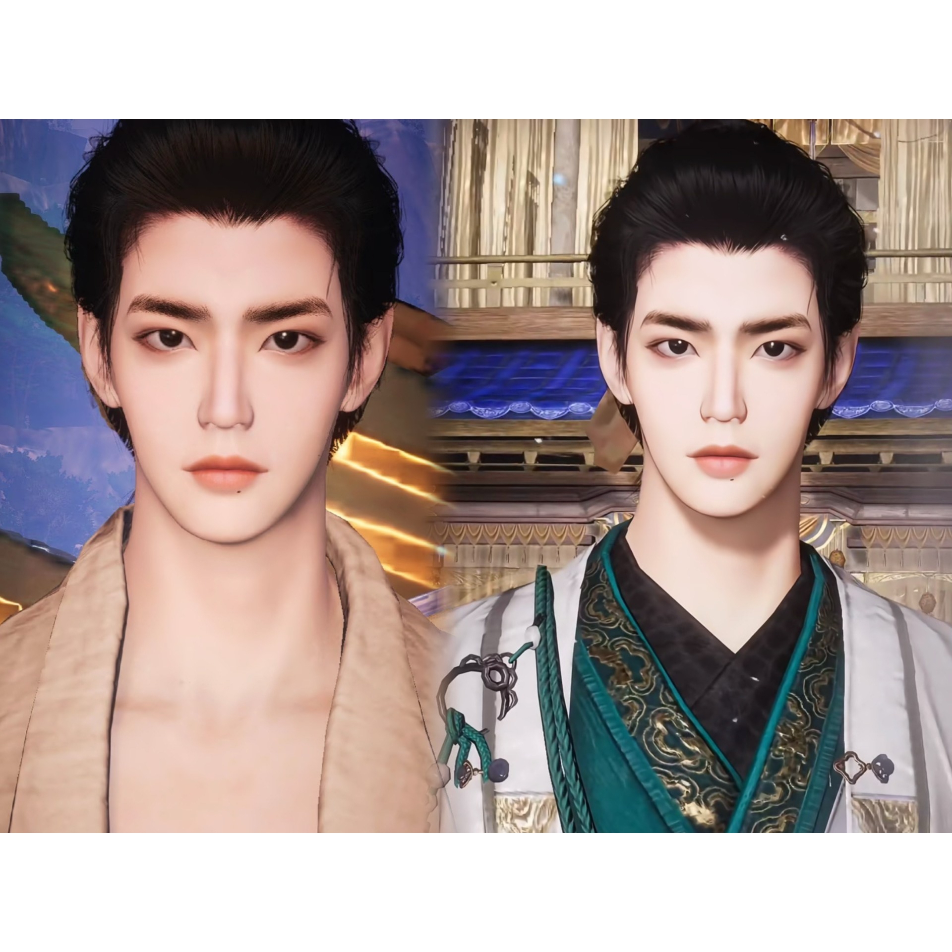 藏海仿捏 肖战 小螺号 燕云十六声端游手游通用男捏脸