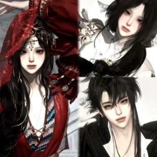 发3 明夏 作别雨 情侣款 洋芋大王 逆水寒手游捏脸男女通用