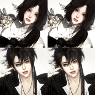 发2 作别雨 情侣款 洋芋大王 逆水寒手游捏脸男女通用