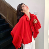 【大货】红色冲锋衣防晒外套2C055-5012-P145控208，女装短外套，2C055