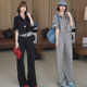 洋气时髦半拉链卫衣阔腿裤 新款 气质两件套 女2026春季 休闲运动套装