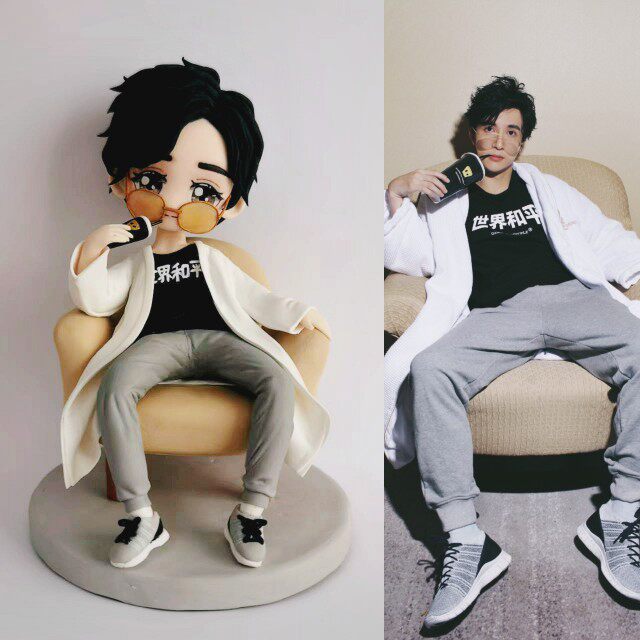 世界和平薛之谦diy超轻粘土定制明星款q版树脂土人偶手办来图定制