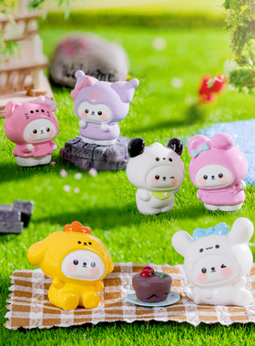 三丽鸥头套车载粘贴办公桌面摆件