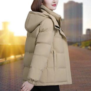 羽绒棉服女短款2025年冬季新款棉衣女士冬装中年妈妈加厚棉袄外套