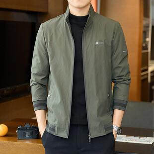 2025新款立领夹克男士春季休闲爸爸装中年男款外套男装春秋季薄款