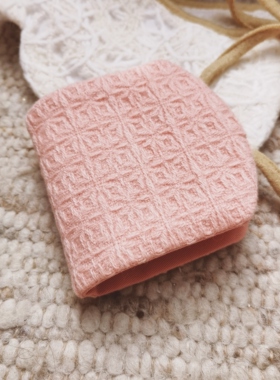 EVA布语杂物社桃霜系列全羊毛文艺清新编制风极简随身口罩收纳夹