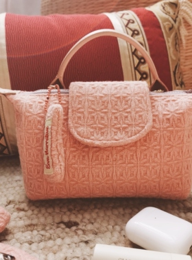 EVA桃霜系mini龙骧款饺子包羊毛呢温柔文艺随身手机包斜挎手拎包