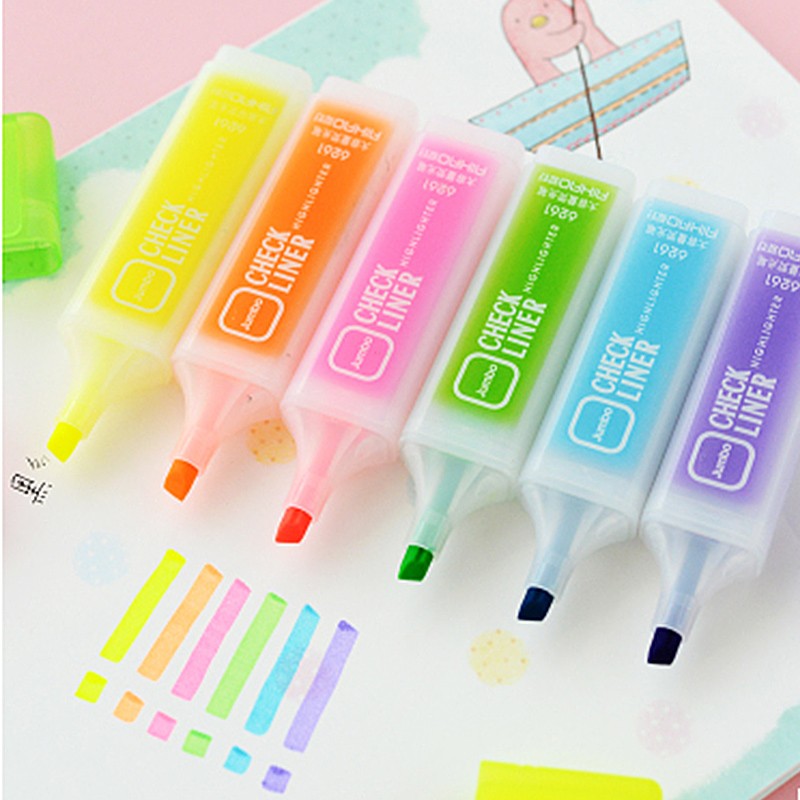 爱好荧光笔办公学生做笔记标记大容量彩色柔光护眼记号笔粗划重点