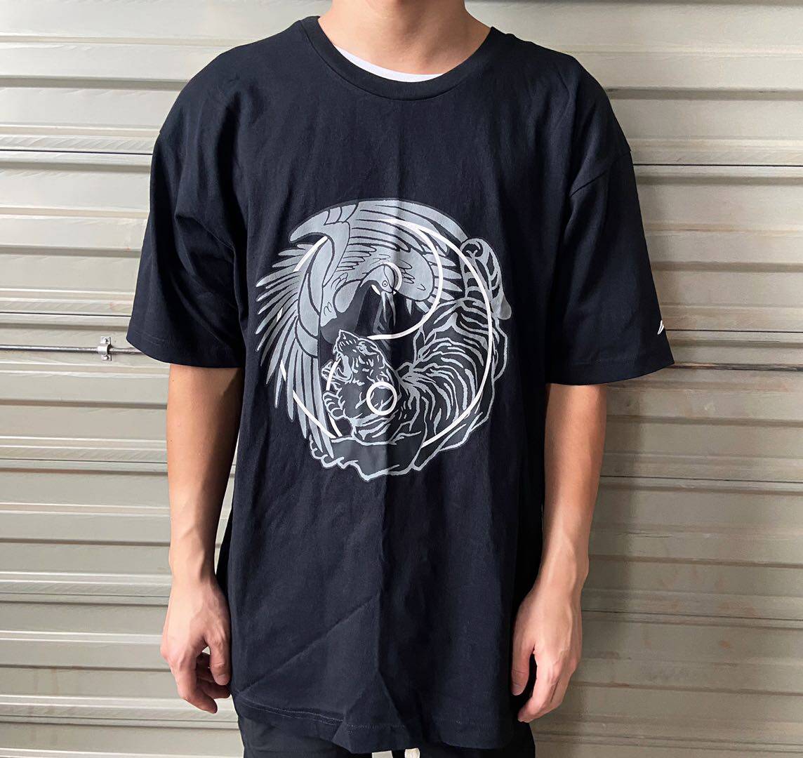 【特惠】中国李宁时装周走秀太极虎鹤双形国潮休闲t恤短袖ahsn735