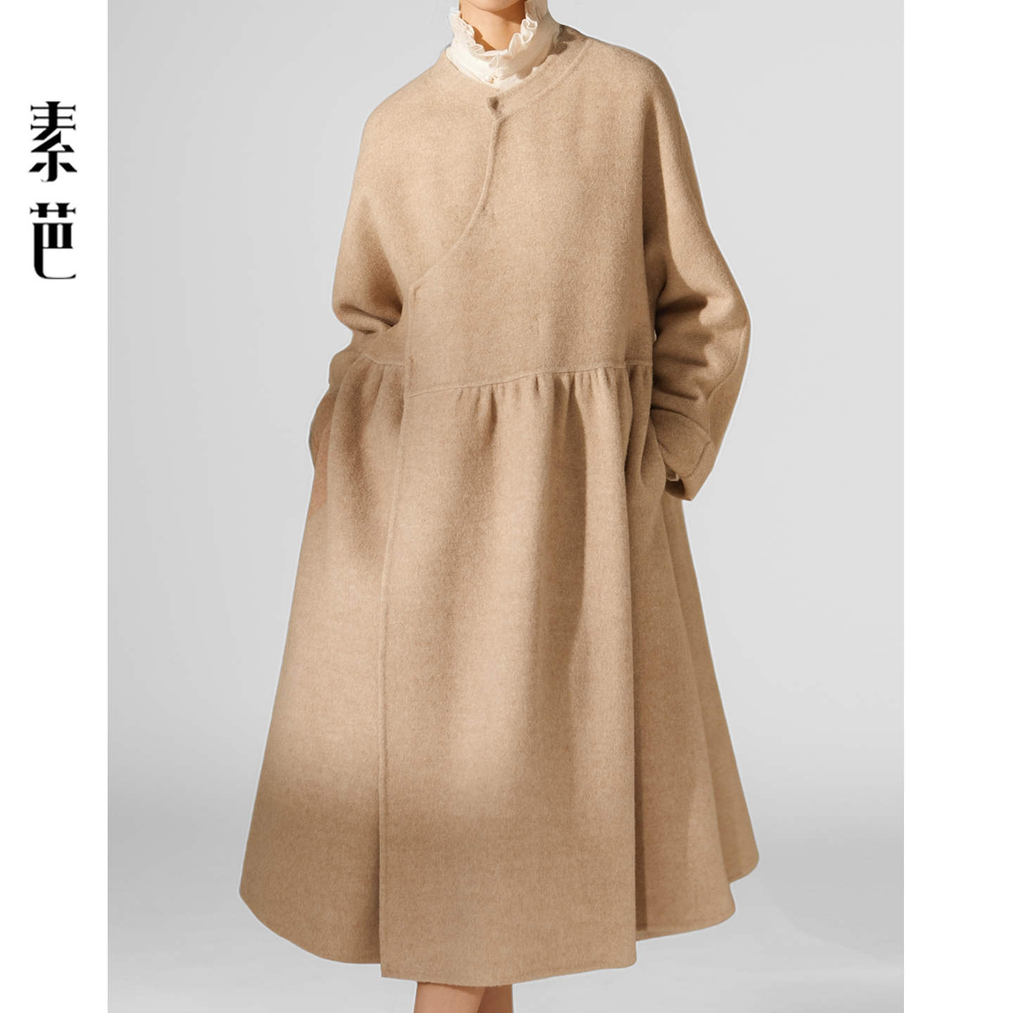 素芭裙式双面呢大衣冬季保暖