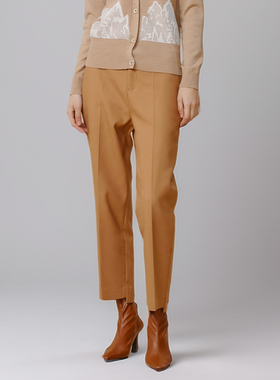 素芭高腰显瘦直筒裤女2025秋季新款慵懒松弛老钱度假风裤子SP0571