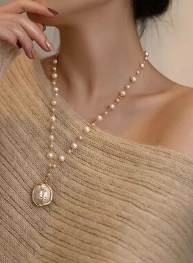 法国【设计师】Glam Dani 小众设计高级感缠丝大珍珠流苏项链