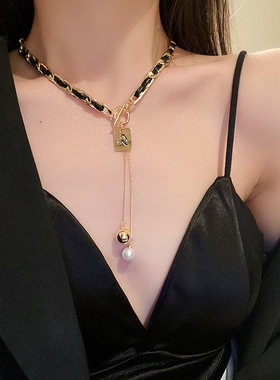 法国【设计师】Glam Dani 金色OT扣锁骨链小众颈链配饰女 现货