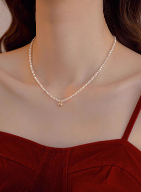 法国【设计师】Glam Dani 小众设计极细小珍珠项链女小米珠项链