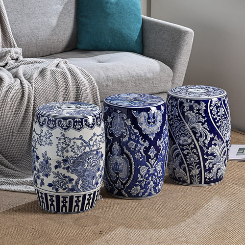 高温陶瓷鼓凳中式新中式