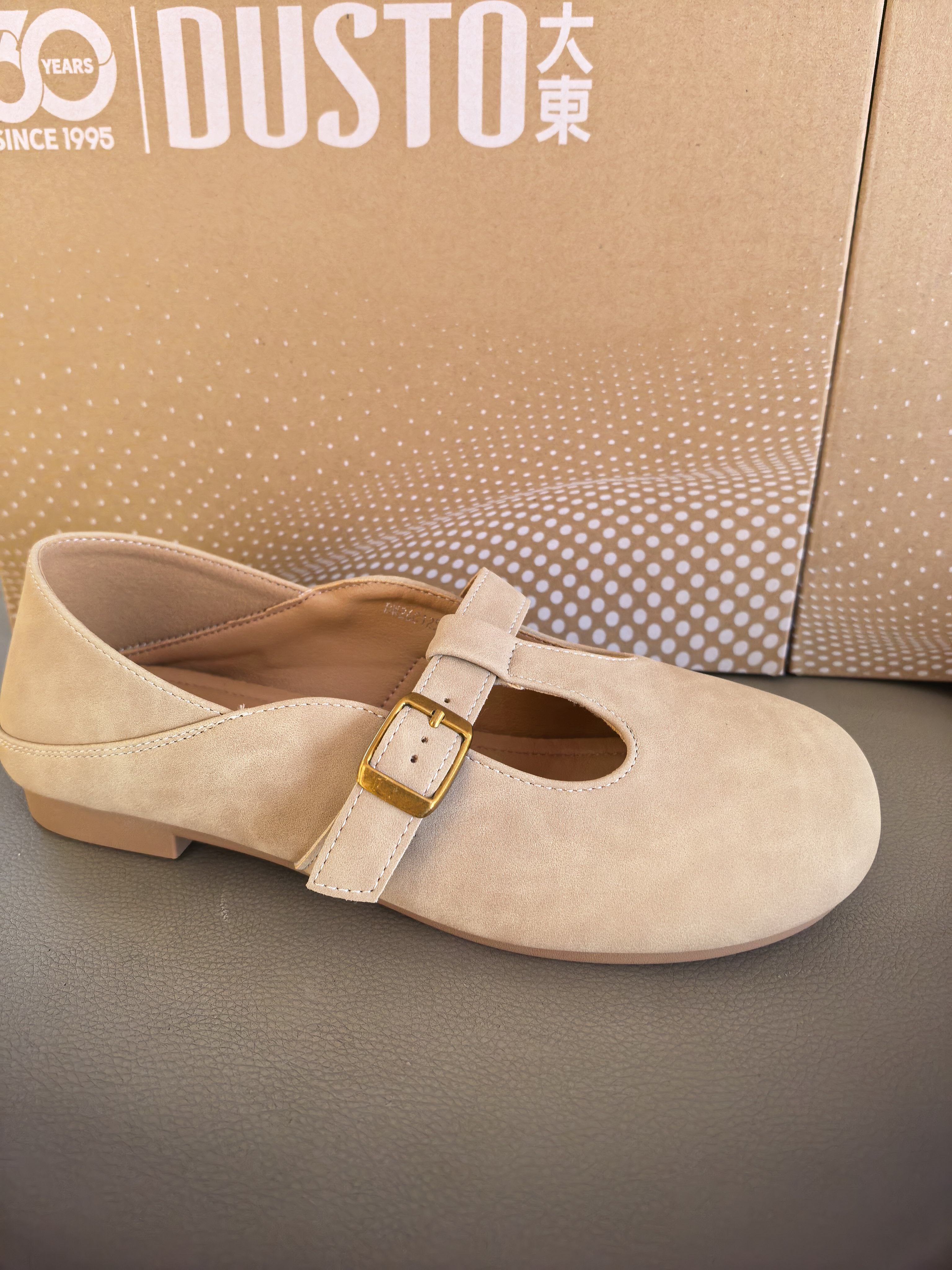 大东勃肯鞋女2026春季新款复古圆头平底玛丽珍鞋一字带女单鞋1252,女鞋,浅口单鞋,淘宝优惠券,粉丝福利购,淘宝优惠卷