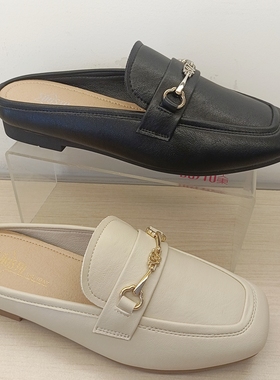 大东女穆勒鞋2025夏季新款方头一脚蹬内增高包头防滑单拖鞋X1226