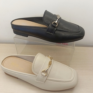 大东女穆勒鞋 新款 方头一脚蹬内增高包头防滑单拖鞋 X1226 2025夏季