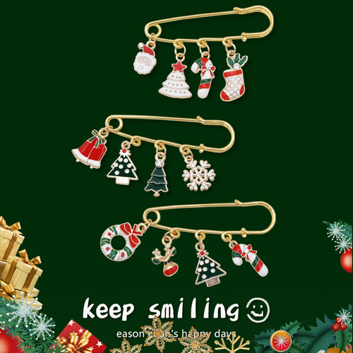 圣诞节别针胸针卡通麋鹿礼物配饰