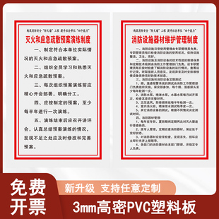 灭火和应急疏散预案演练制度车间工厂仓库安全生产管理消防标识操作规程规章制度牌安监检查标语框上墙贴画