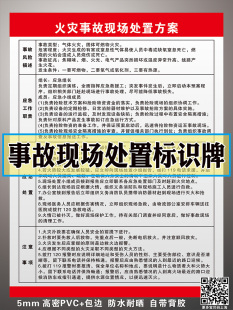 火灾事故现场处置方案机械伤害事故应急处置卡中毒和窒息车辆伤害当心触电当心高处坠落应急预案处置岗位现场