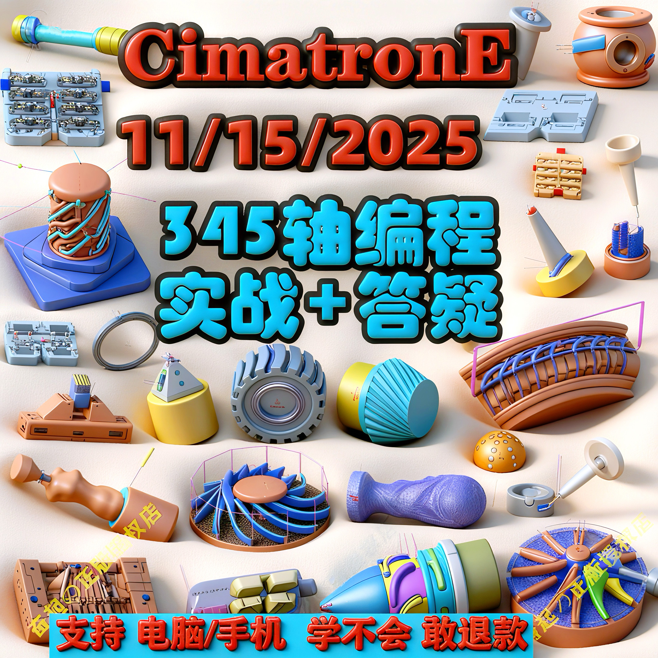 线上培训思美创数控编程教程模具CIMATRONE四五多轴 CIMATRON安装