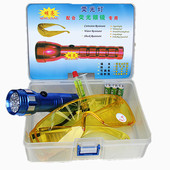 原装 汽车空调维修检漏工具荧光查漏仪测试漏电筒眼镜LED灯手电筒