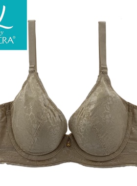 莱系列内衣蕾丝深V3/4定型中厚杯有钢圈侧收稳定聚拢文胸0GI03