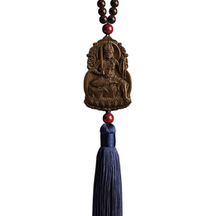 沉香木八大守护神汽车挂件高端大气上档次车载吊坠生肖龙车内饰品