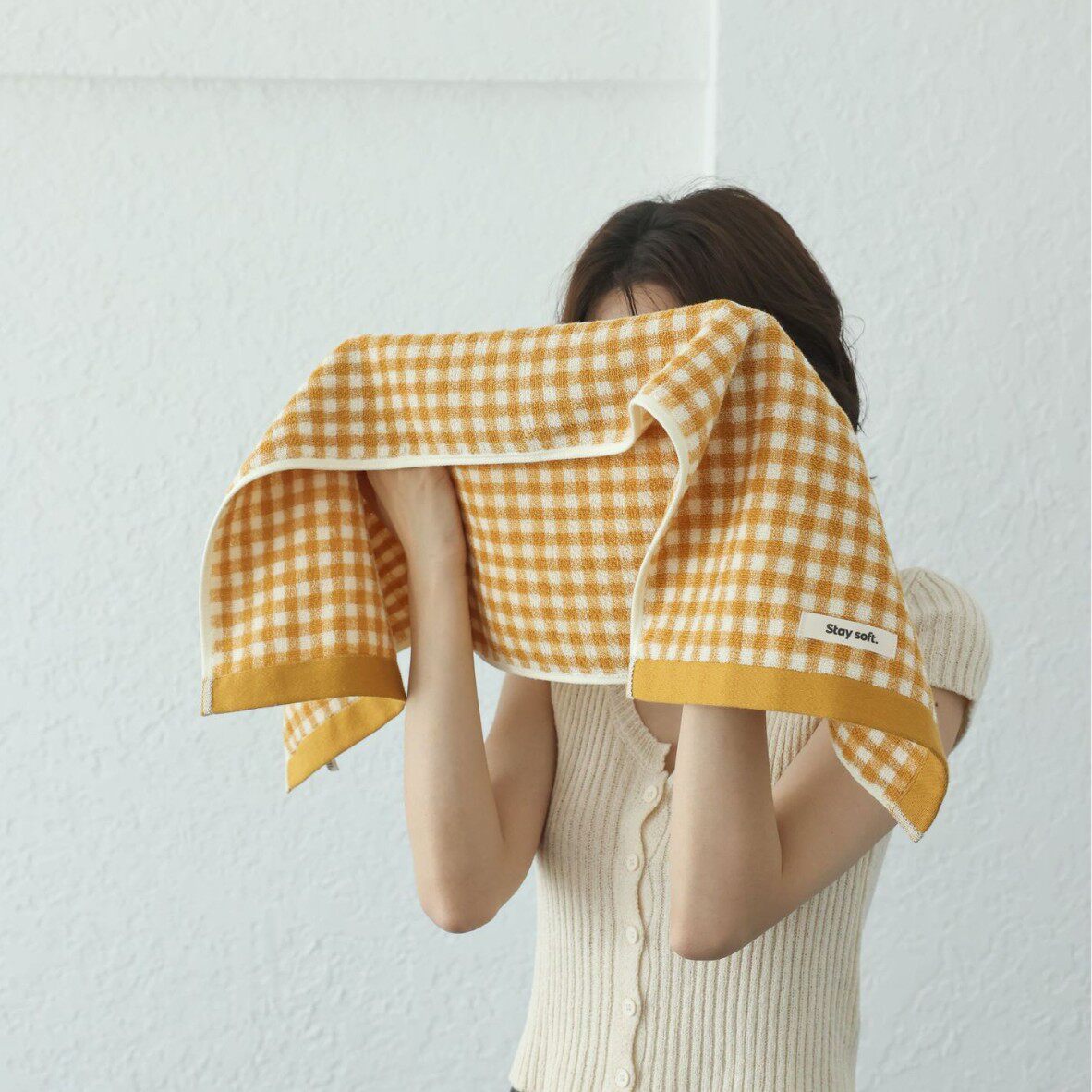 新款无印同款小格色织毛巾浴巾日系精梳全棉洗脸毛巾家用吸水面巾