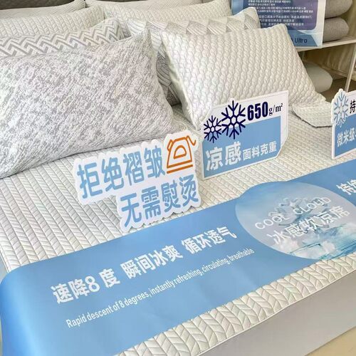 汉方日本ice3Dmax软凉席三件套高品质高分子PE温度恒定空调席软席